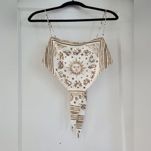 Danielle Bernstein Astro Print Hankerchief Top (Size XS)